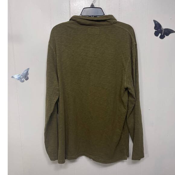 Lucky Brand Mens Polo XL Green Long‎ Sleeve Collared Pullover Knit Stretchy New - Picture 9 of 9